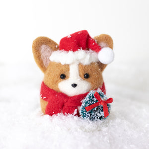 [PREORDER] Santa Red Corgi with Wreath  Ornament