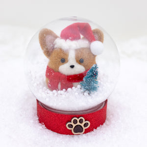 Christmas Corgi Snow Globes