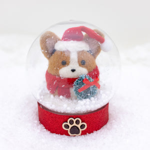 Christmas Corgi Snow Globes