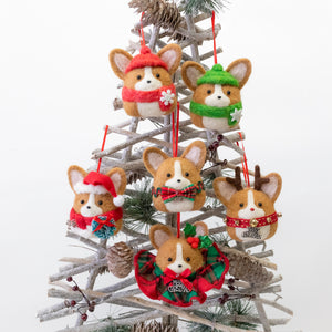 Christmas Corgi Ornaments