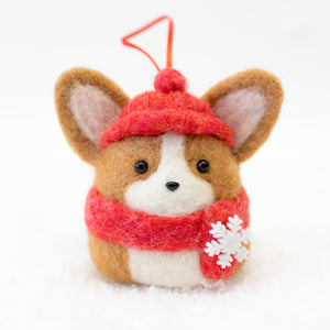 Winter Corgi Ornaments