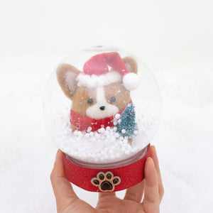 Christmas Corgi Snow Globes