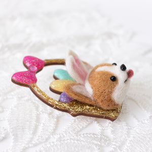 [PREORDER] Easter Corgi Basket Brooch