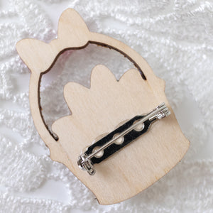 [PREORDER] Easter Corgi Basket Brooch