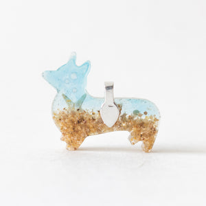 Beach Corgi Pendant Necklace