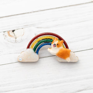 [PREORDER] Corgi Rainbow Brooches