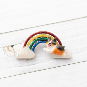 [PREORDER] Corgi Rainbow Brooches