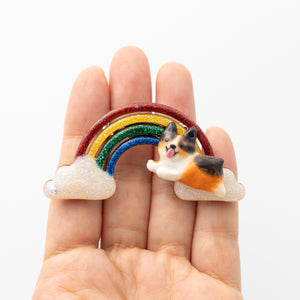 [PREORDER] Corgi Rainbow Brooches